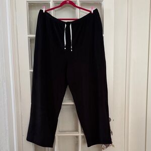 Cuddl Duds black fleece wide leg pants